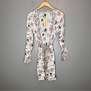 NWT Rebellion Again Belted floral kimono